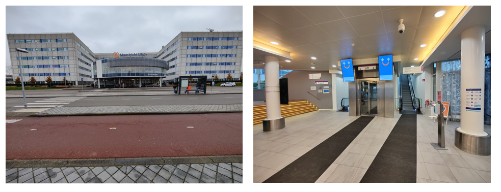 Hoofdingang MUMC+ en lift niveau 0